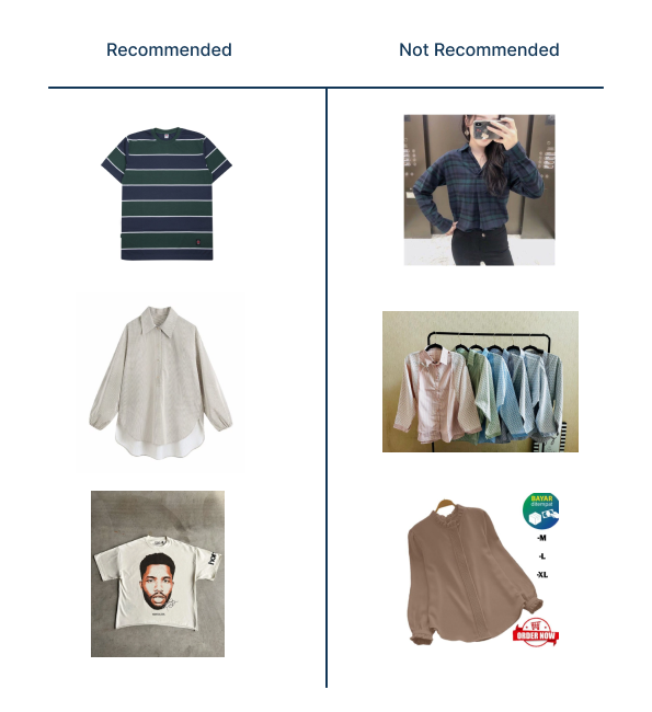 Guidelines for uploading fashion product photos on Fotokatalog for the virtual try-on feature.